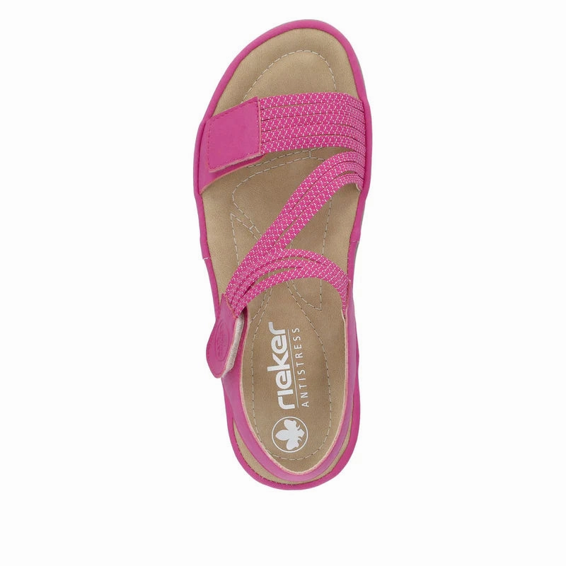 64870-31 Velcro Z-Strap Pink Simple Glam Woven