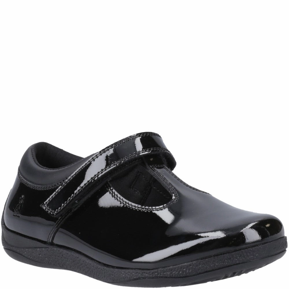 Flexible Movement Hush Puppies Caitlin T-Bar Patent Senior School Shoes