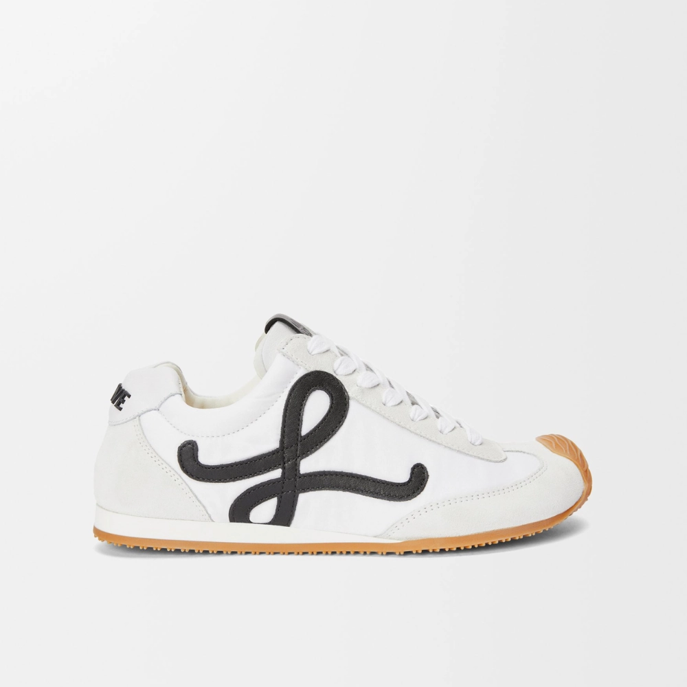 White Ballet Runner 2.0 In Nylon And Calfskin Designer Sneakers for Men and Women Sneaker Exchanges