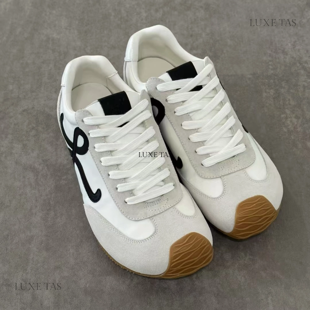 Stay Light Flexible Torsion System White Ballet Runner 2.0 In Nylon And Calfskin Designer Sneakers for Men and Women