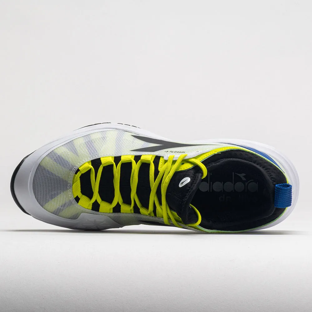 leather - upper - quality shoes Thermoregulating Diadora Speed Blushield Fly 4  AG Men's  White/Black/Deja Vu Blue