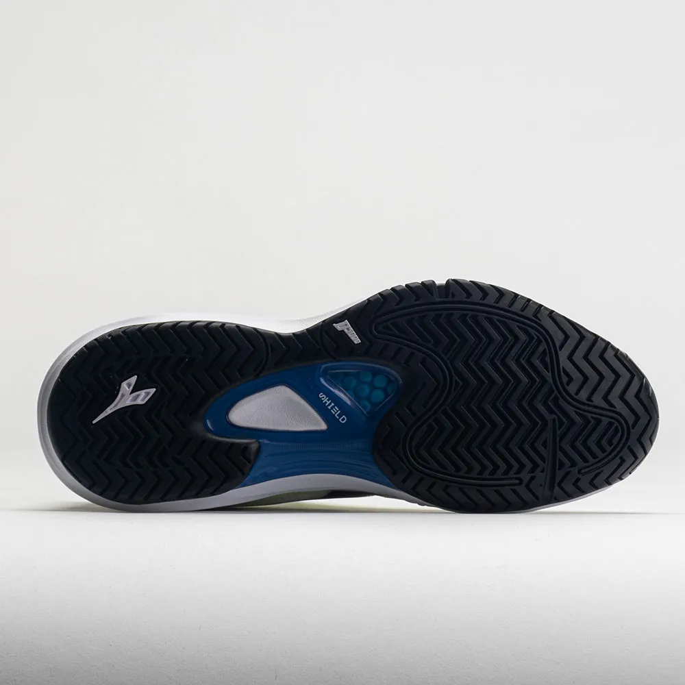 running on uneven ground Diadora Speed Blushield Fly 4  AG Men's  White/Black/Deja Vu Blue