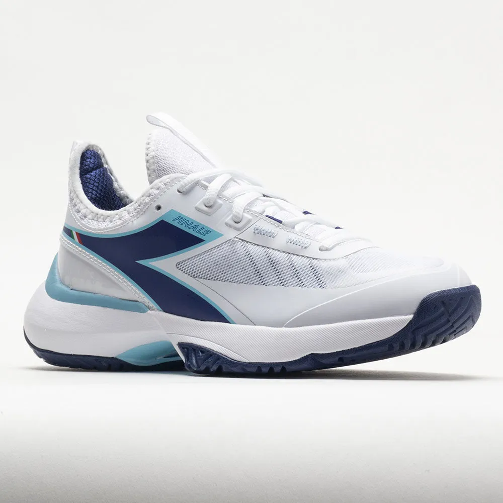 Diadora Finale AG Women's  White/Blue Print stable - sole - feature shoes