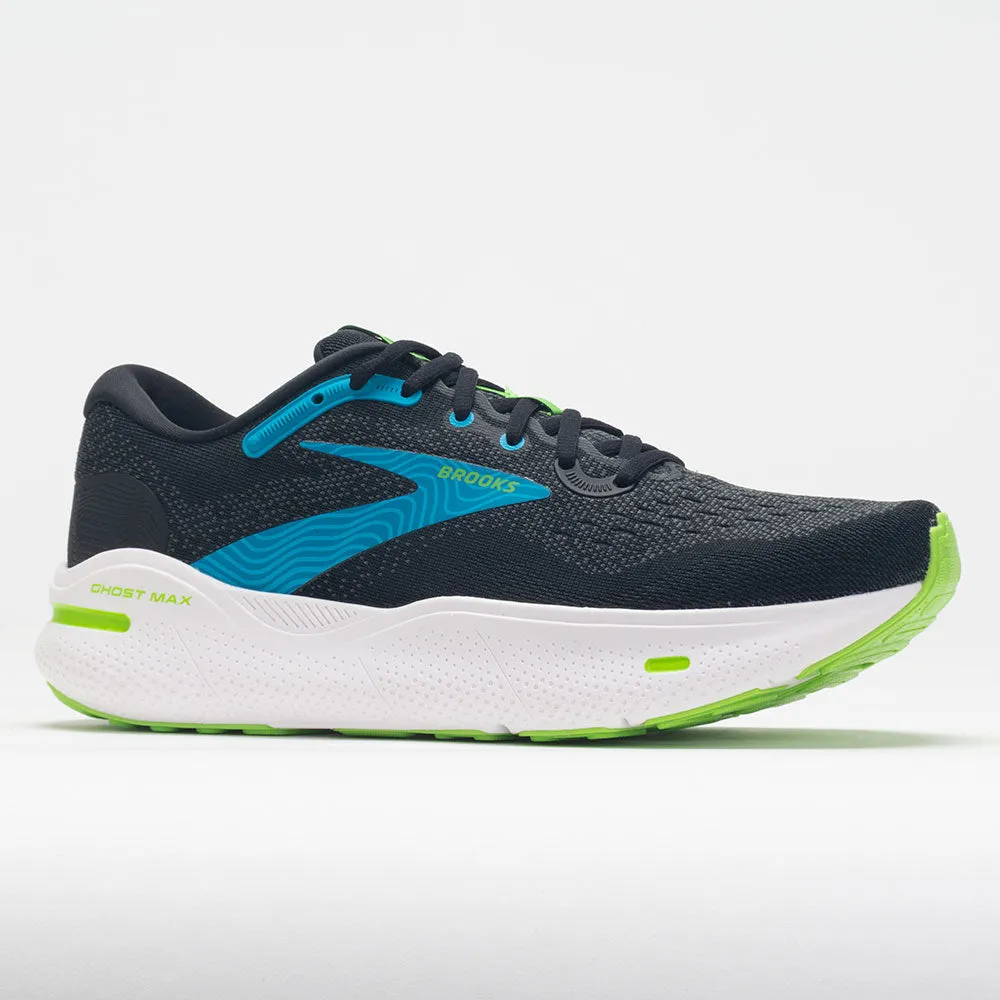 Brooks Ghost Max Men's  Black/Atomic Blue/Jasmine Heel support cup