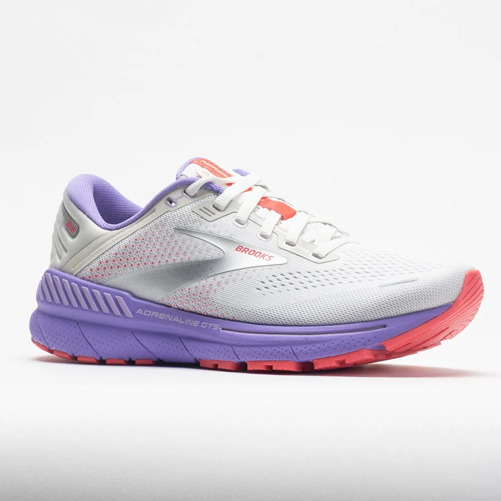 traction - enhanced running gear Brooks Adrenaline GTS 22 Women's  White/Coral/Purple