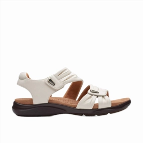 Women's Kitly Ave Off White Leather Bare Feel Sandal Upgrades