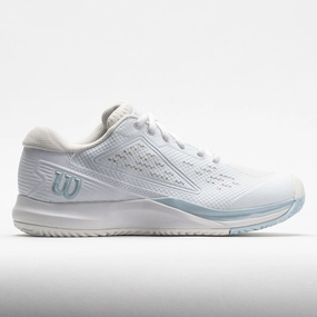 Sporty Shoes running in a lava field area shoes Wilson Rush Pro Ace Women's  White/White/Baby Blue