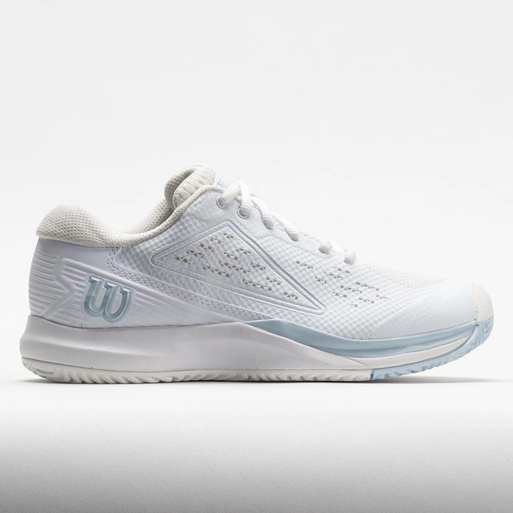 Sporty Shoes running in a lava field area shoes Wilson Rush Pro Ace Women's  White/White/Baby Blue