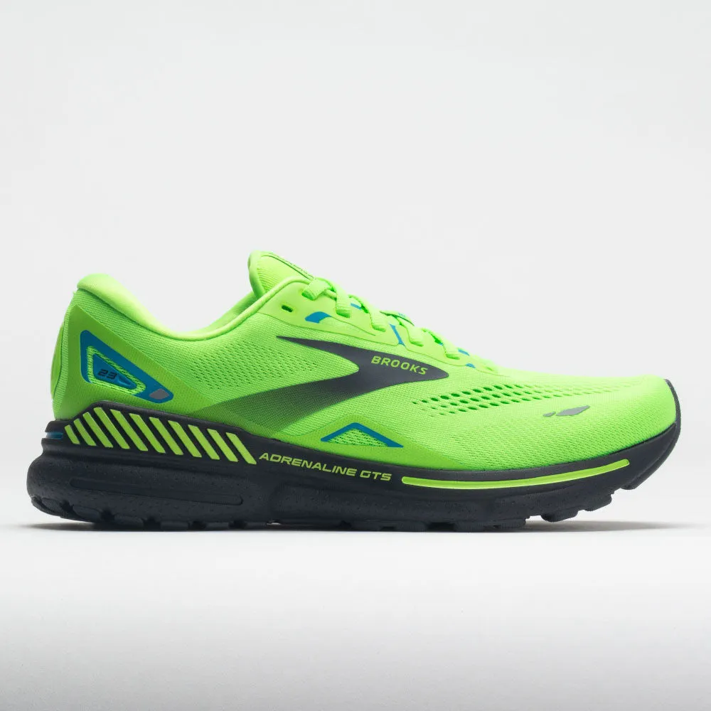 Comfort-focused cross - country meet Brooks Adrenaline GTS 23 Men's  Green Gecko/Grey/Atomic Blue