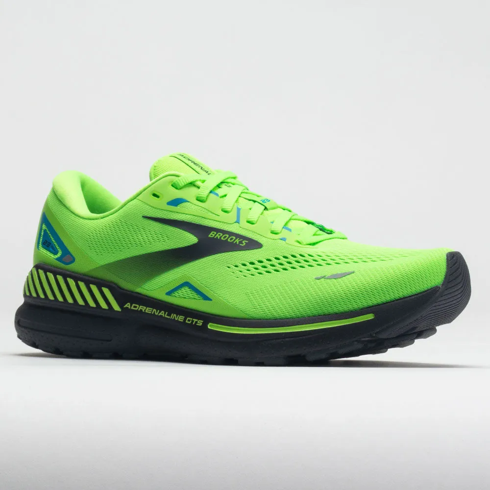 running for a challenge running for mental health Brooks Adrenaline GTS 23 Men's  Green Gecko/Grey/Atomic Blue