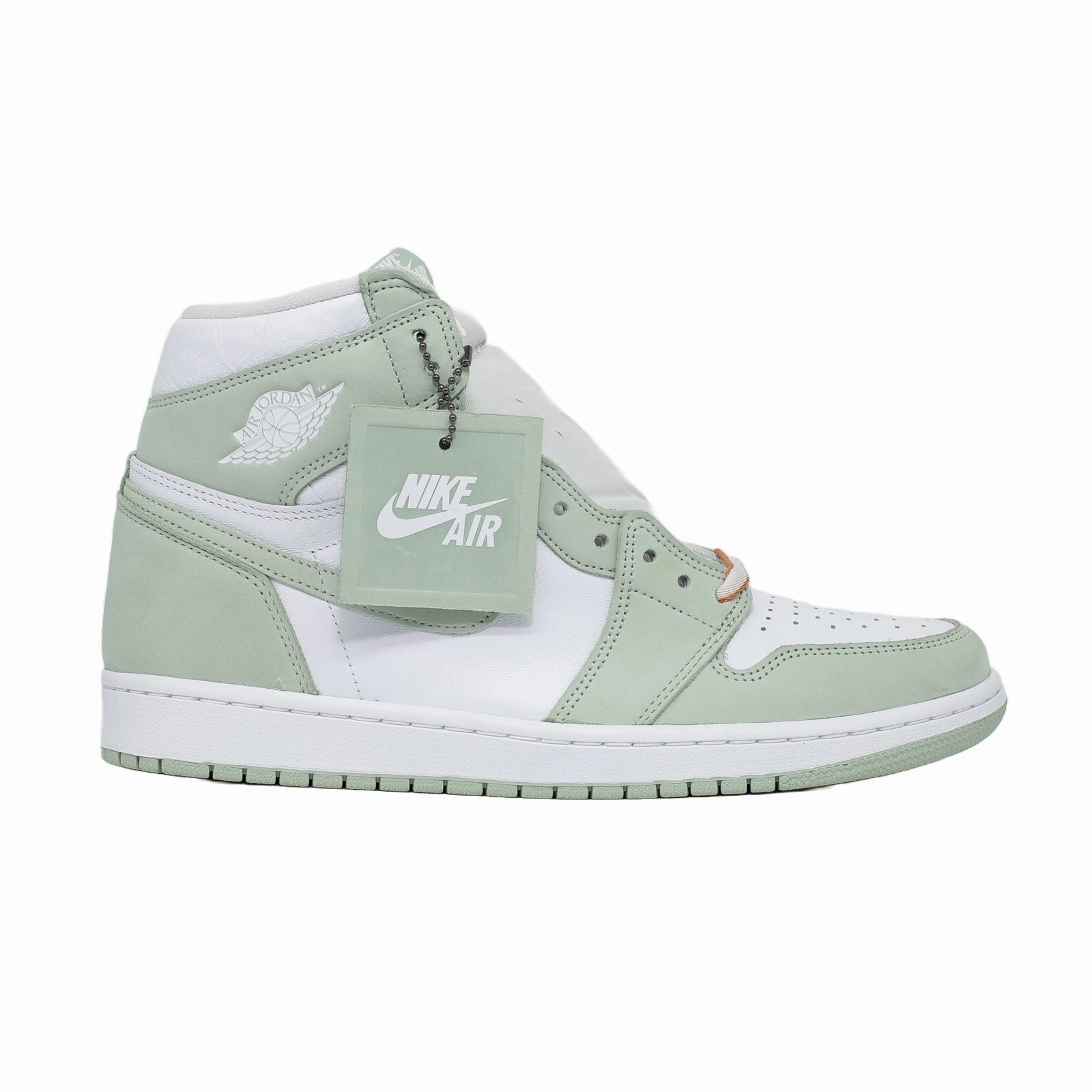 Women's Air Jordan 1 High, Seafoam cold weather running shoes wooden - floor shoes