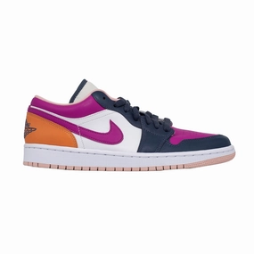 Casual Footwear running in a yoga studio shoes Women's Air Jordan 1 Low, Mismatched- Purple Magenta