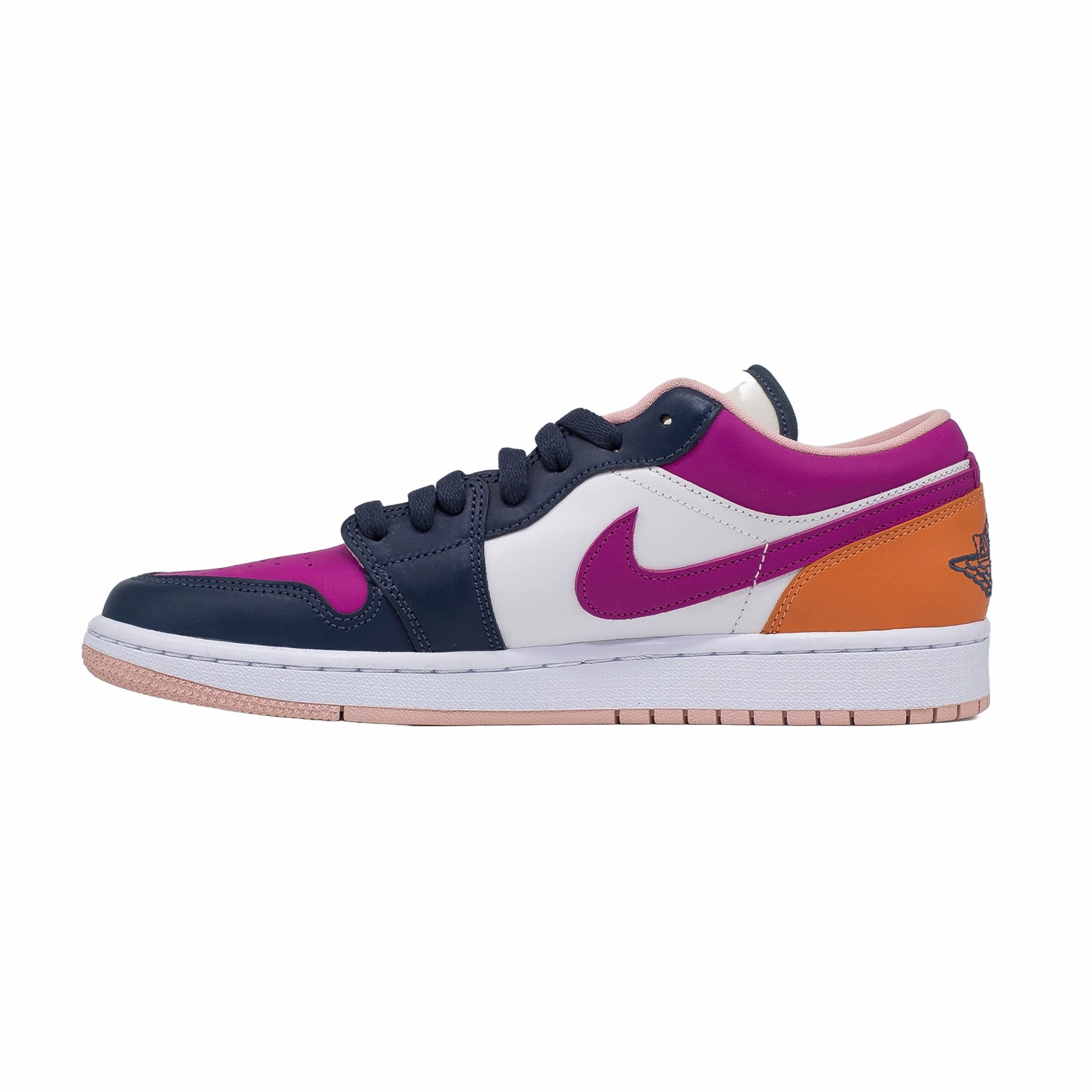 Women's Air Jordan 1 Low, Mismatched- Purple Magenta gym running shoes Soft Upper