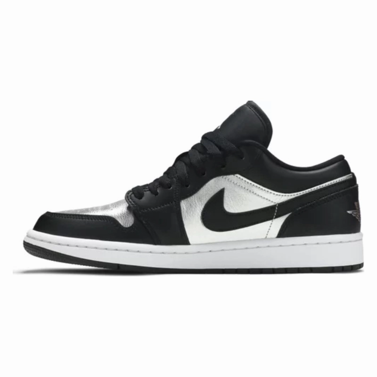 agility running shoe enhancement everyday wear shoe usability Women's Air Jordan 1 Low, Silver Toe