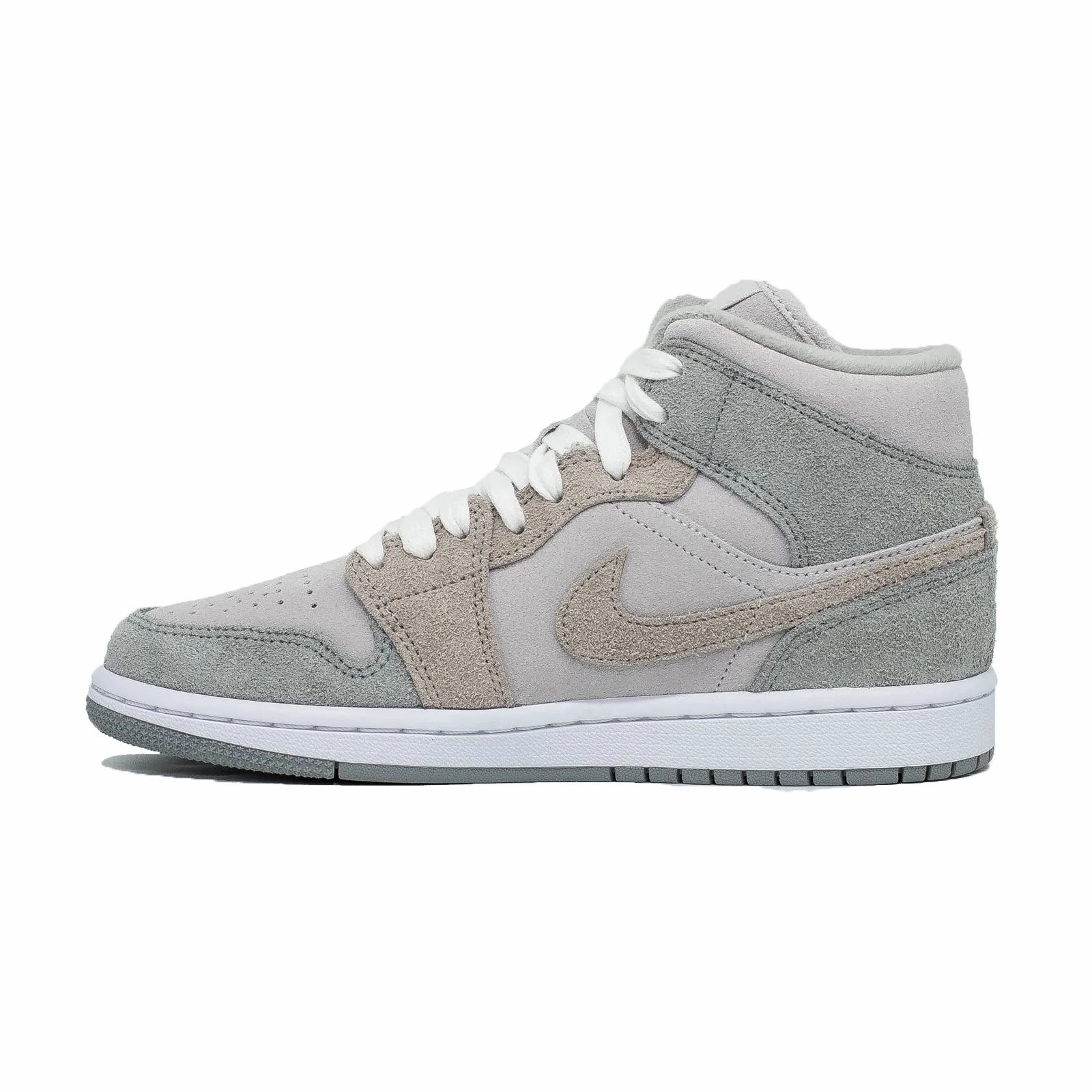 Women's Air Jordan 1 Mid, SE Particle Grey anti - static Agility Flow