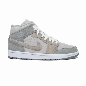 flat - foot support shoes Women's Air Jordan 1 Mid, SE Particle Grey