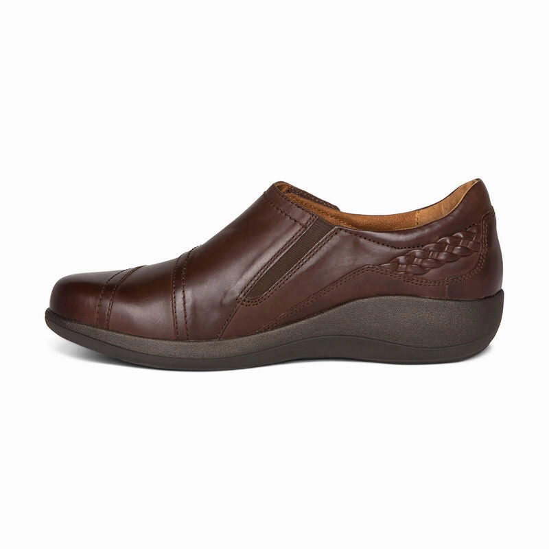 Women's Karina Brown Slip   On Style Strong Pace