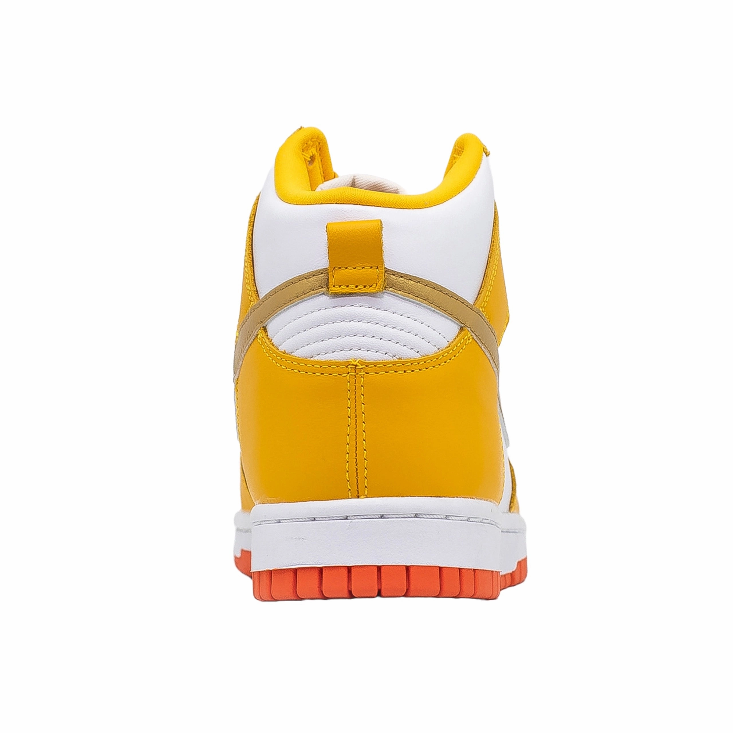 Women's Nike Dunk High, University Gold Orange Multi-Sport Design Statement flair