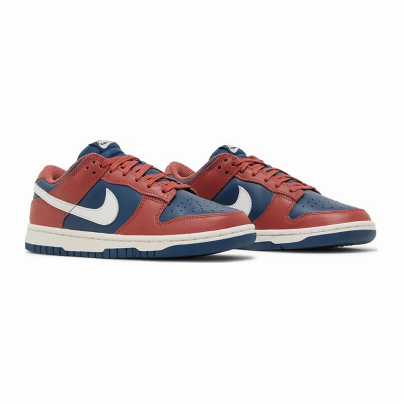Women's Nike Dunk Low, Canyon Rust Blue Ventilation Perforation Systems Seamless Motion Efficiency