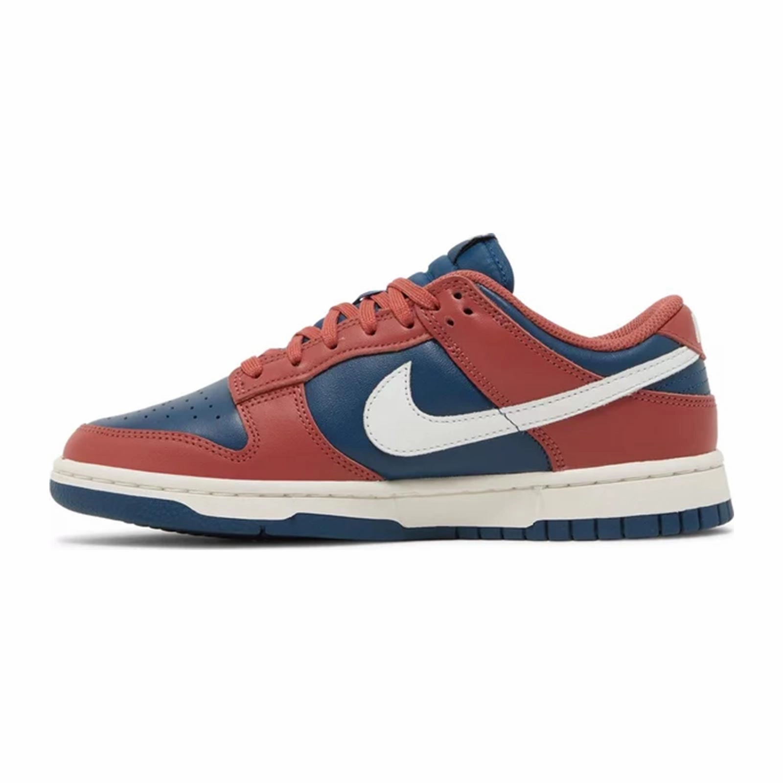 Women's Nike Dunk Low, Canyon Rust Blue Durable Construction Tear Resistant Fabric