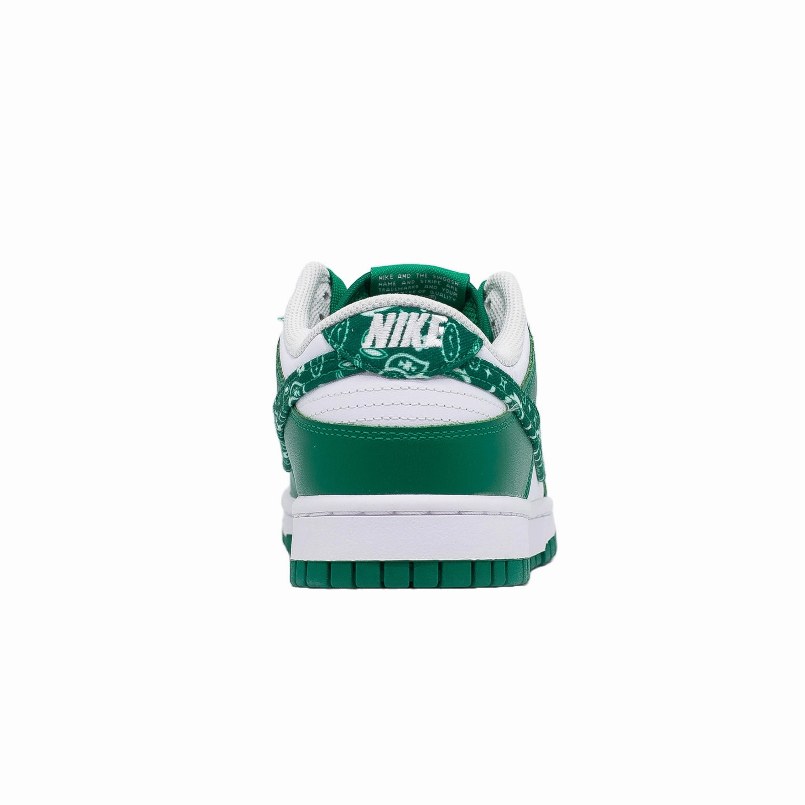 Women's Nike Dunk Low, Green Paisley Ethylene Vinyl Acetate