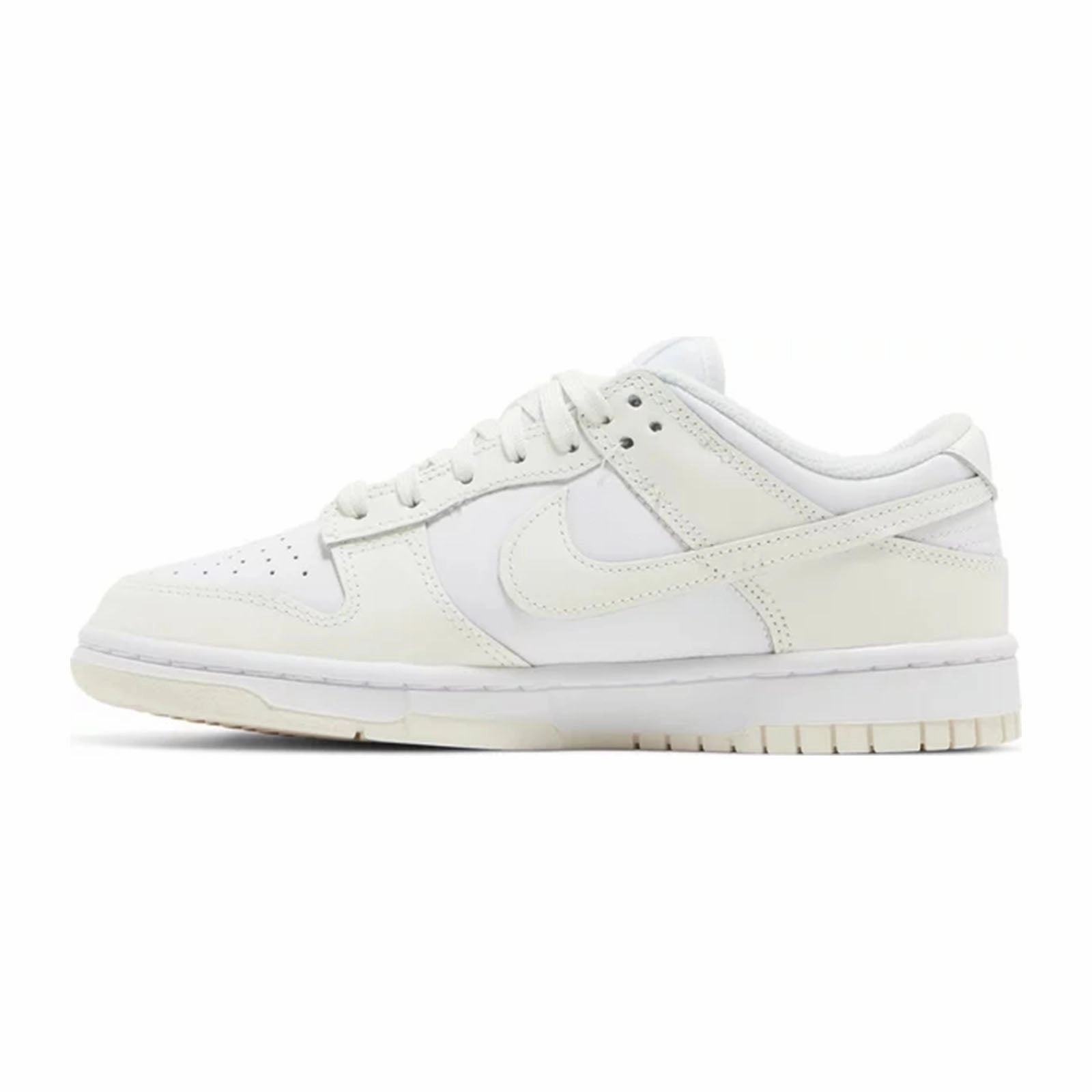 Women's Nike Dunk Low, White Sail Durable Outsole Construction Smooth Zone