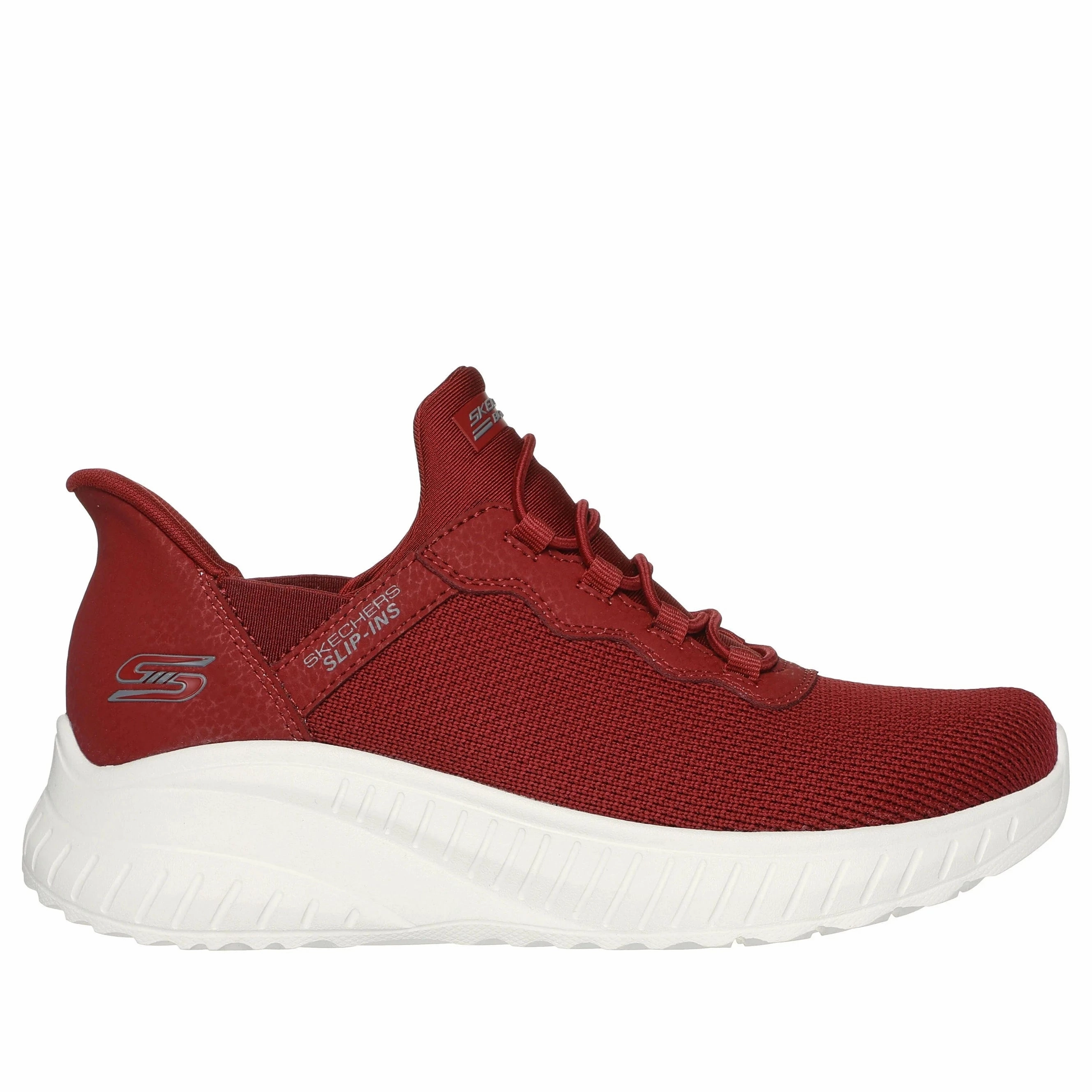 Women's Skechers Slip-Ins: BOBS Sport Squad Chaos Red Parkour Hike Light Sole