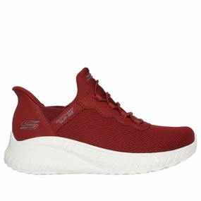 Women's Skechers Slip-Ins: BOBS Sport Squad Chaos Red Parkour Hike Light Sole