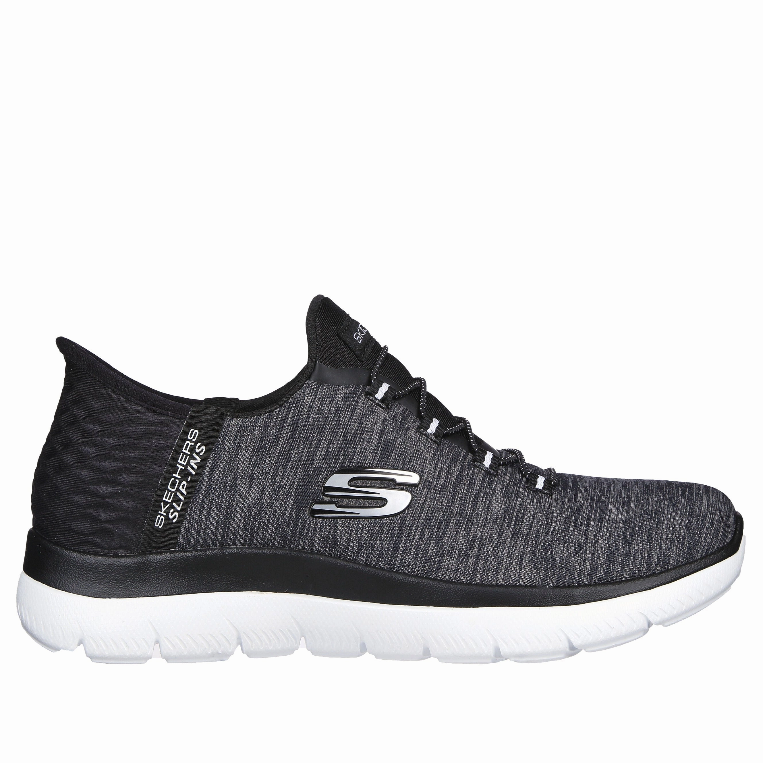 High Cushion Women's Skechers Slip-Ins: Summits-Dazzling Haze Black/White