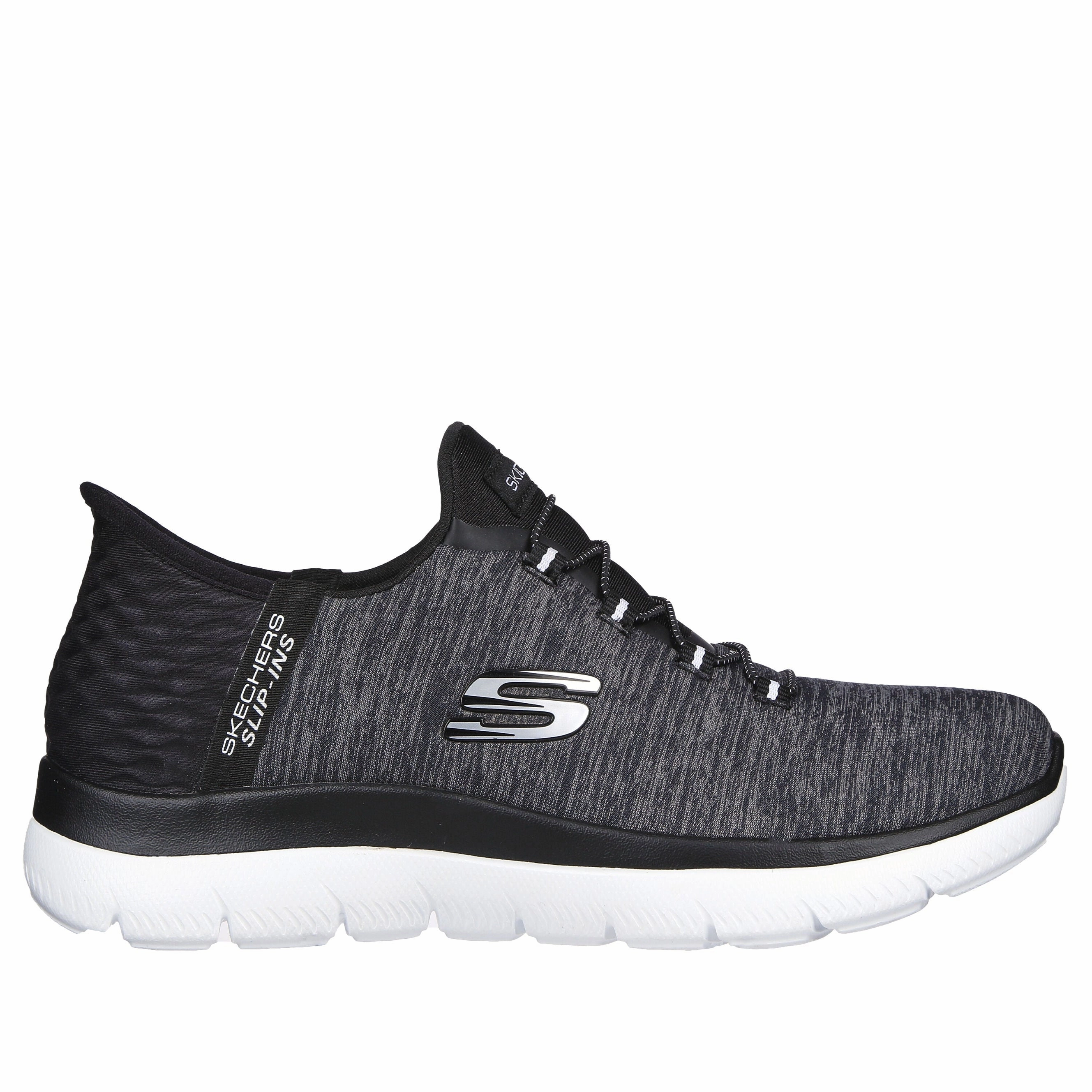 Weekend Comfort Walk Gear Women's Skechers Slip-Ins: Summits-Dazzling Haze Black/White