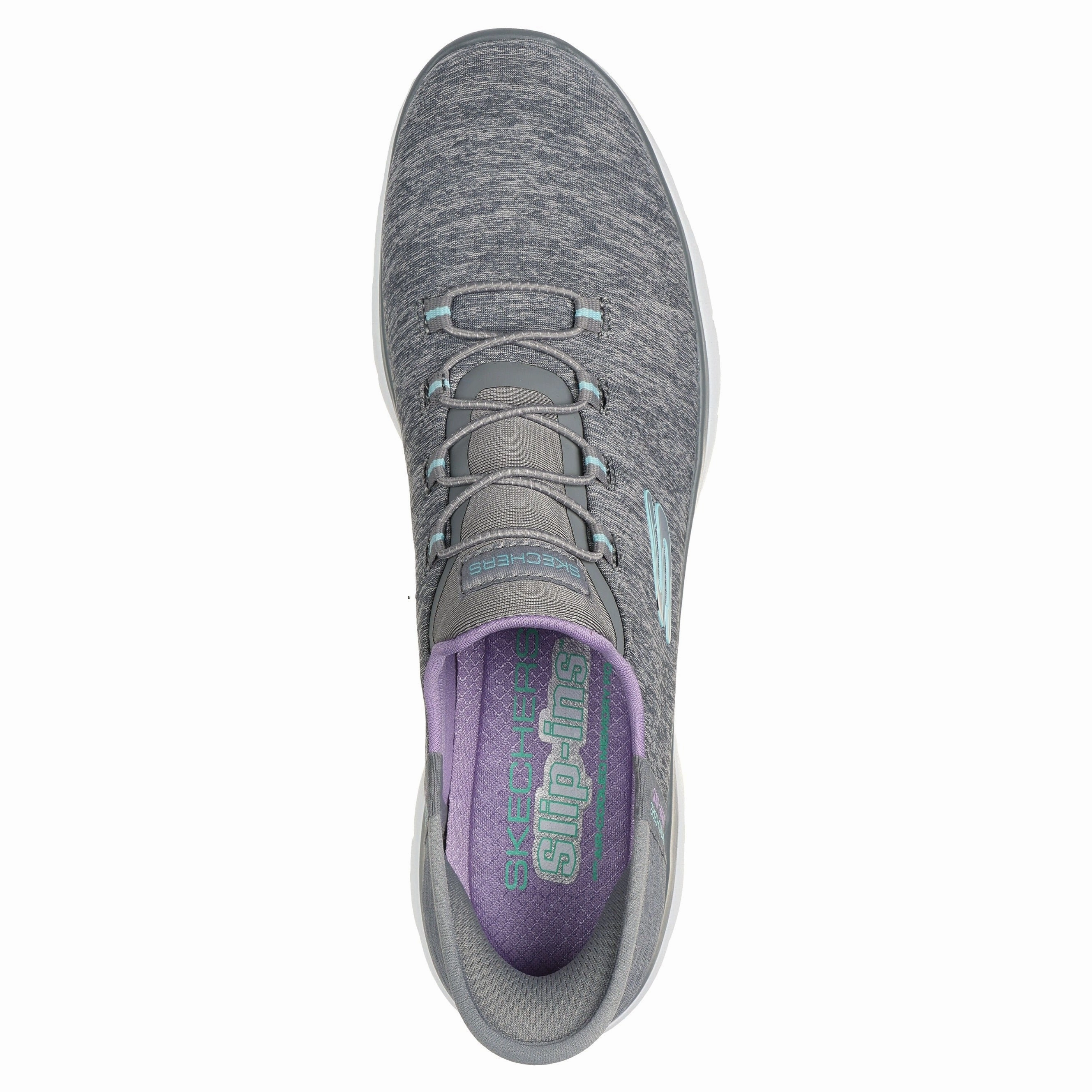 Women's Skechers Slip-Ins: Summits-Dazzling Haze Grey/Multi Guard Step