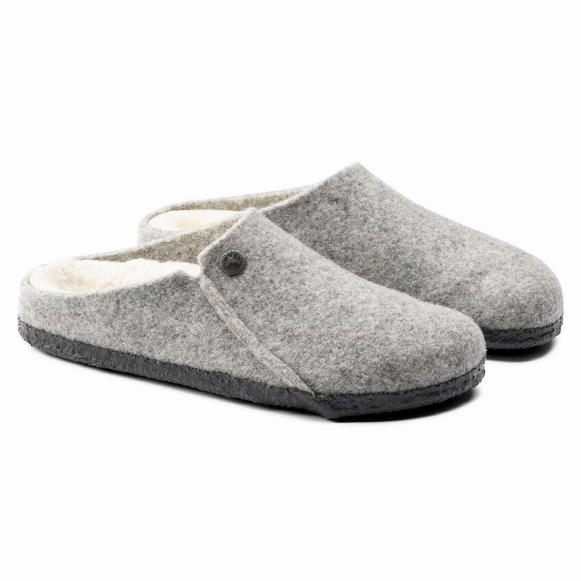 Women's Zermatt Wool/Shearling Light Grey Quick Slip-On Sandals Easy Maintenance