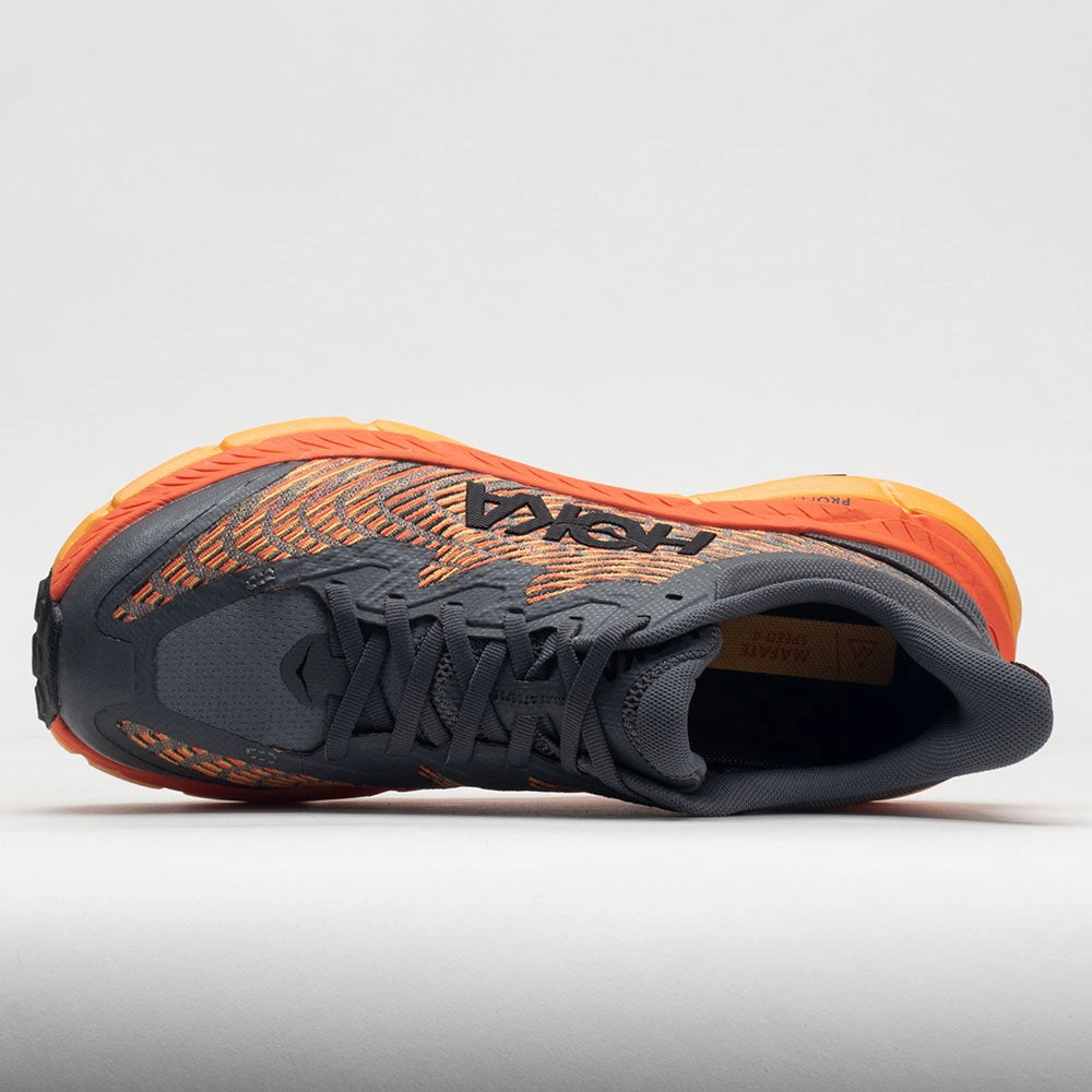 running in half - marathons shoes running in a road race shoes HOKA Mafate Speed 4 Men's  Castlerock/Black