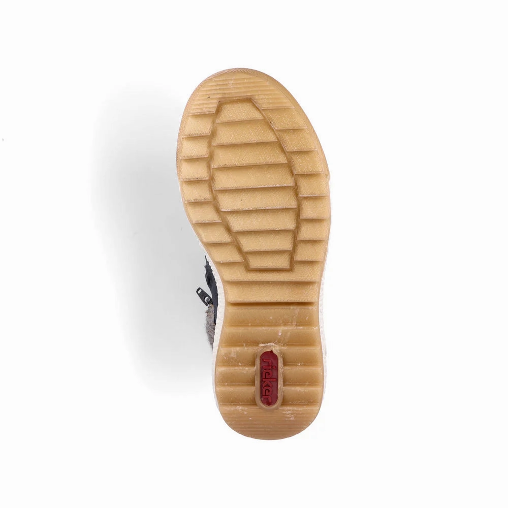 Cushioned Sole Y4730-14 Ocean Knit Cuff Lace/Zip RTex