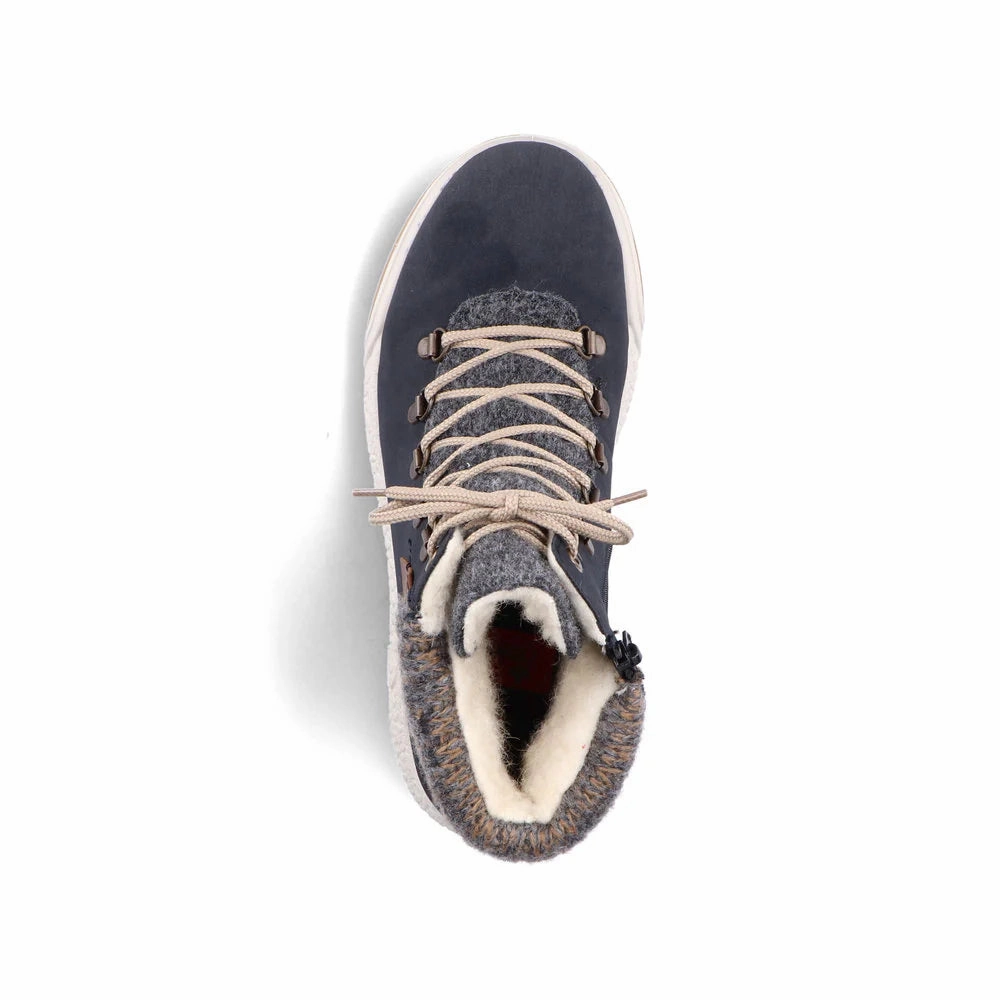 Urban Everyday Rubber Outsole Y4730-14 Ocean Knit Cuff Lace/Zip RTex