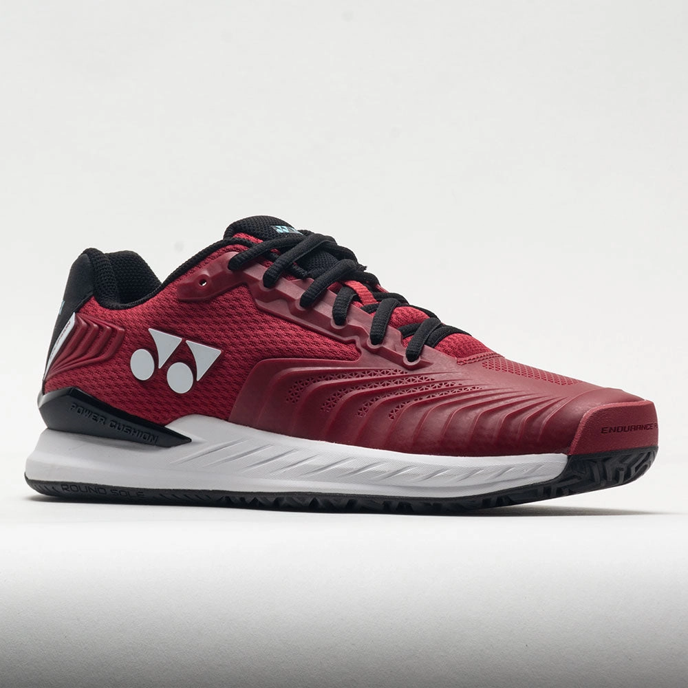 Yonex Power Cushion Eclipsion 4 Men's  Wine Red Supportive arch running with a GPS tracker
