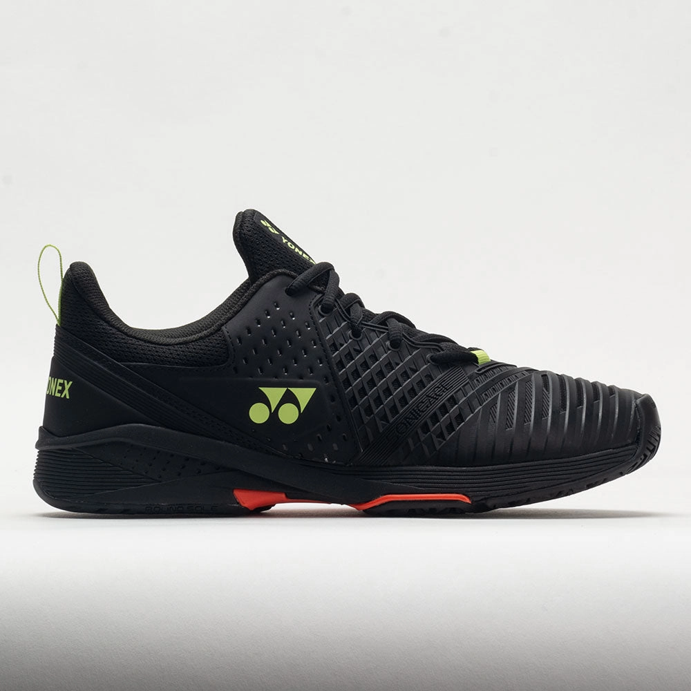Comfortable Heel Yonex Power Cushion Sonicage 3 Men's  Black/Lime