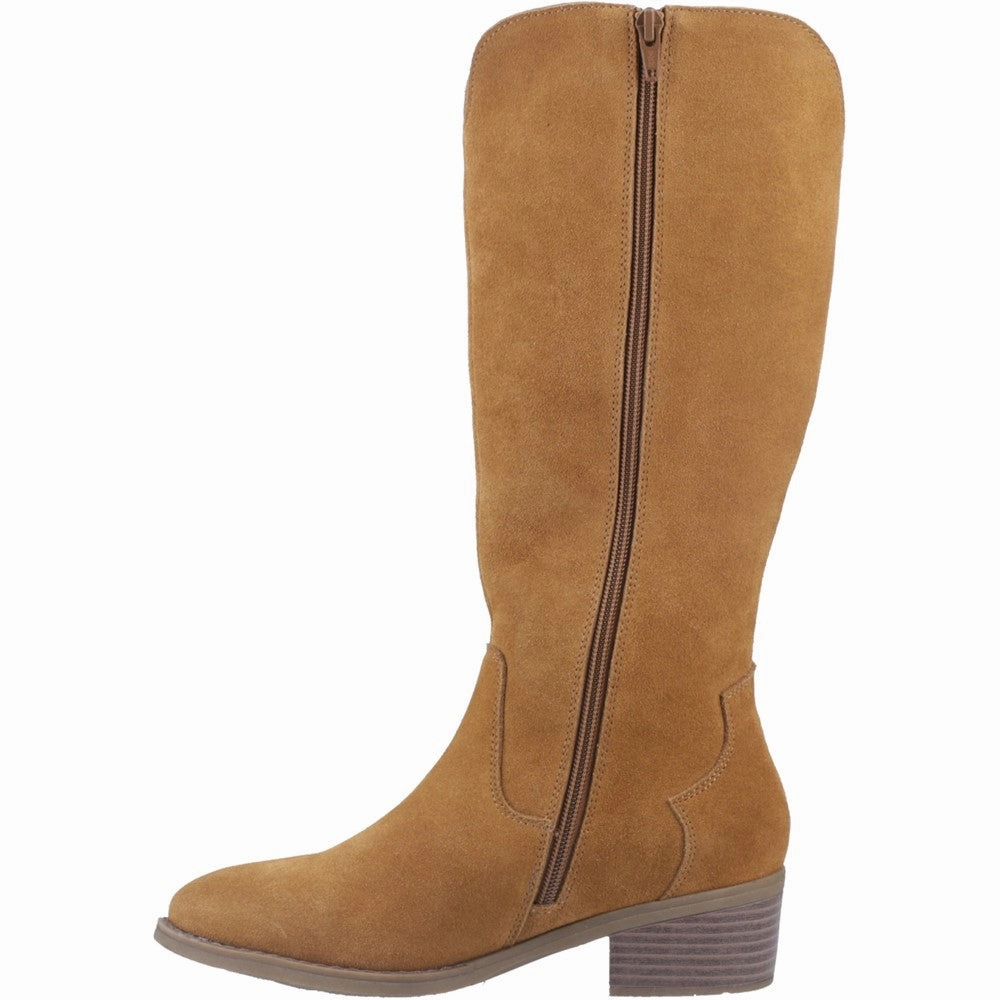 Hush Puppies Isabella Long Boot Comfort Straps No Laces