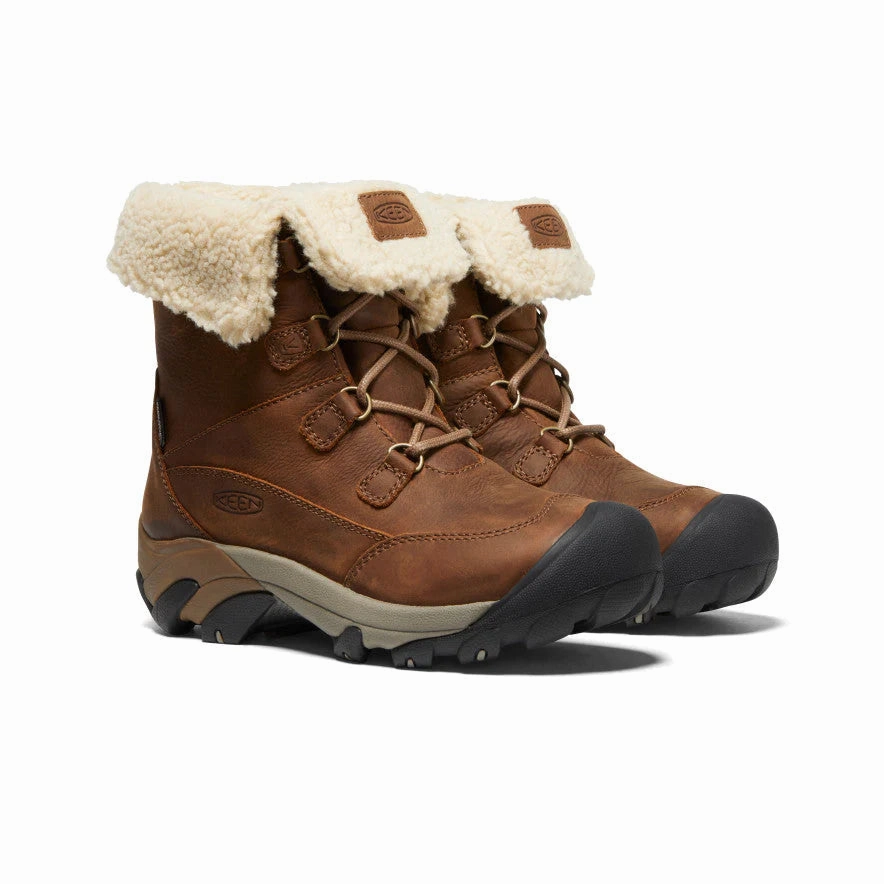 Pure White Durable Build Betty Boot Brown/Shitake