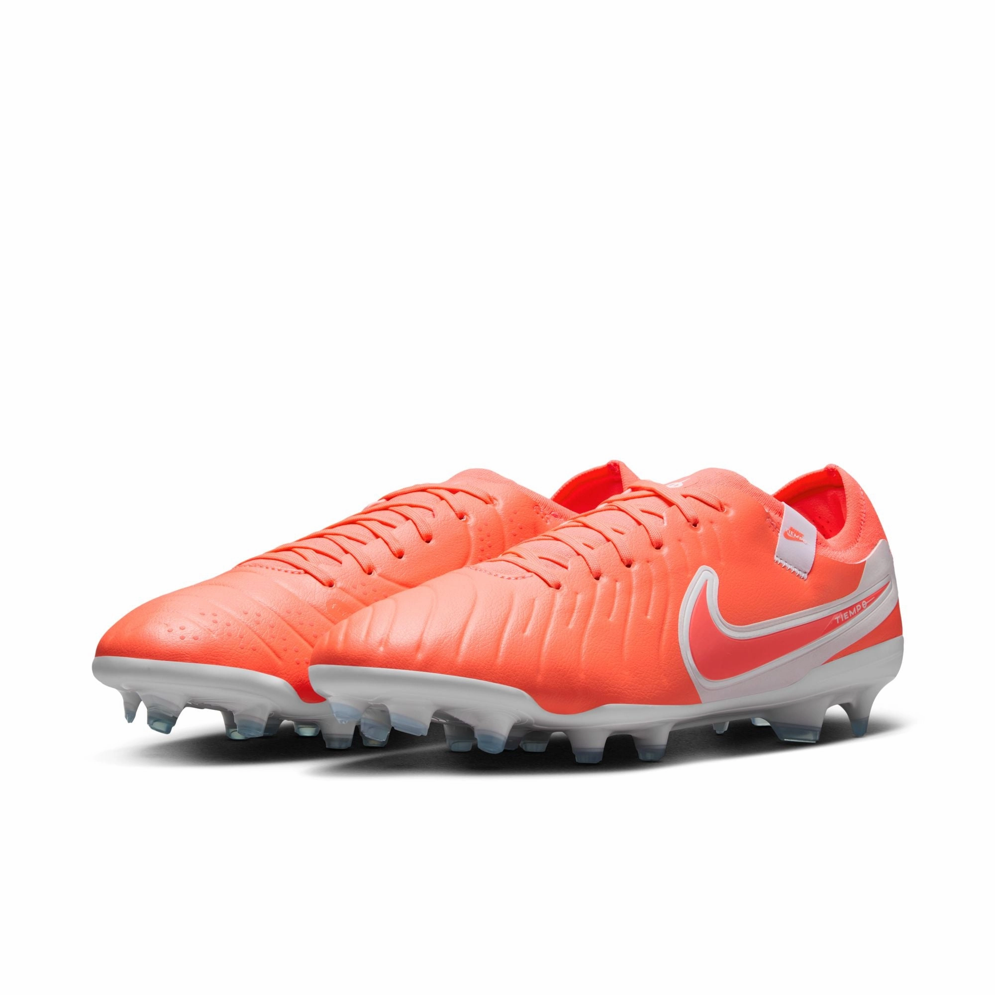 Nike Tiempo Legend 10 Pro FG Firm Ground Soccer Cleats - Hot Lava/White Match Equipment Sharp Play